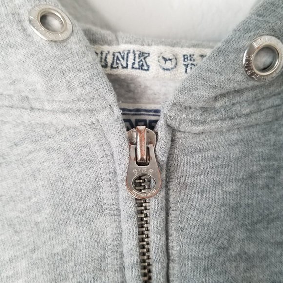 Pink Victoria’s Secret Gray White Sox Baseball Full Zip Hoodie Large - Picture 12 of 14